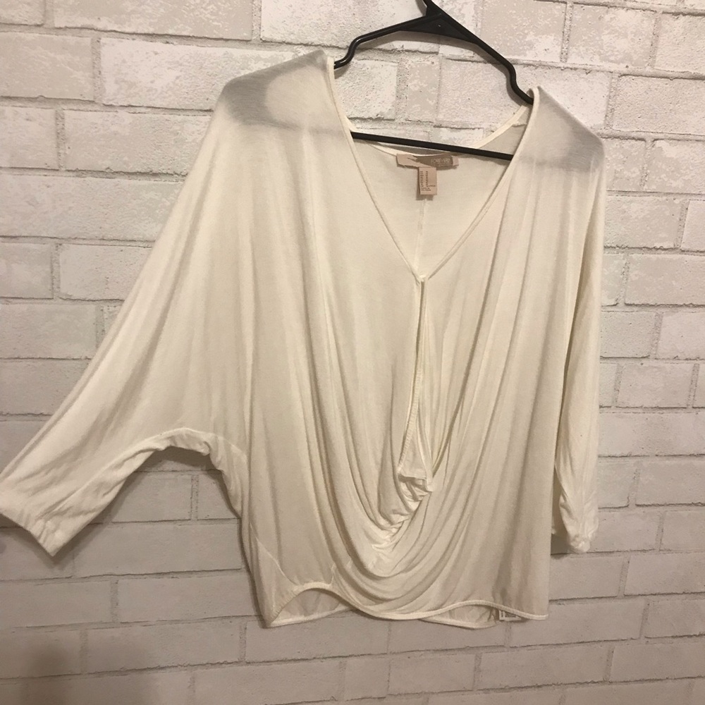 White cowl blouse